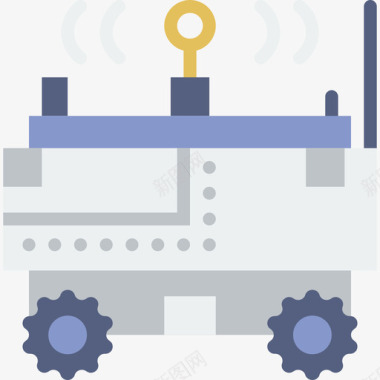月球车太空3号扁平图标图标