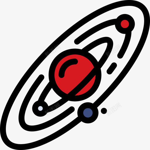 太阳系科学研究元素线颜色图标svg_新图网 https://ixintu.com 太阳系 科学研究元素 线颜色
