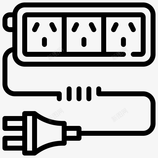 电气电子技术图标svg_新图网 https://ixintu.com 工艺设备线插头 技术 电子 电气