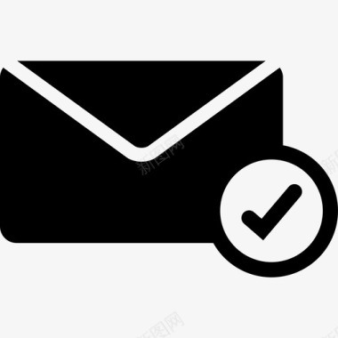 邮件勾号复选标记信封图标图标