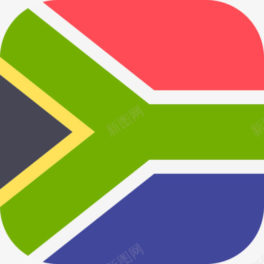 南非国际国旗3圆形方形图标图标