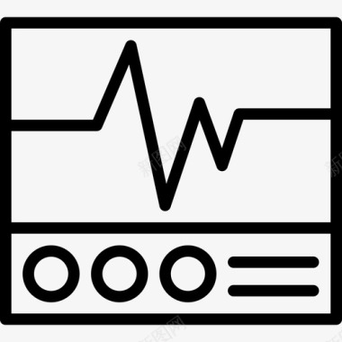 心电图医学12线性图标图标