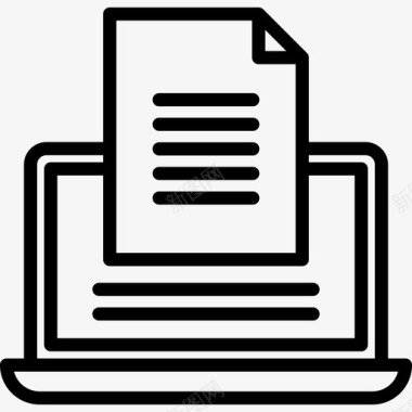 笔记本电脑网页标集合线性图标图标