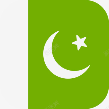 巴基斯坦国际国旗3圆形方形图标图标
