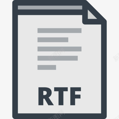 Rtf文件类型2线性颜色图标图标