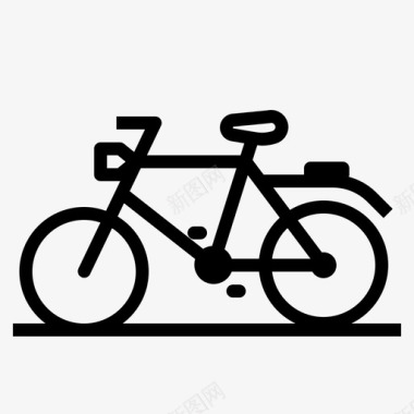 城市自行车自行车交通工具图标图标