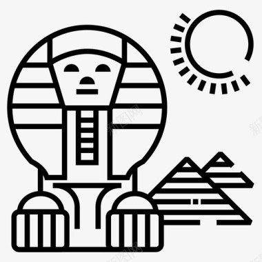 埃及沙漠木乃伊图标图标