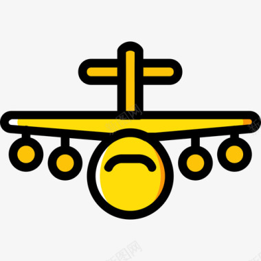 飞机军徽黄色图标图标