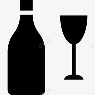 葡萄酒食品图标收藏填充图标