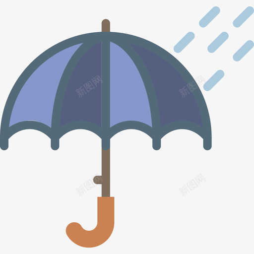 雨伞天气预报2平坦图标svg_新图网 https://ixintu.com 天气预报2 平坦 雨伞