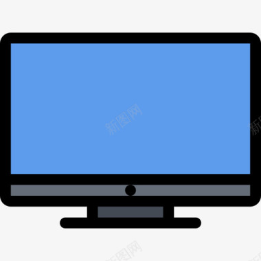 电视电子和电器彩色图标图标