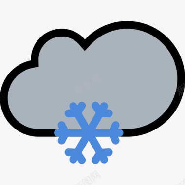 下雪天气和保险颜色图标图标