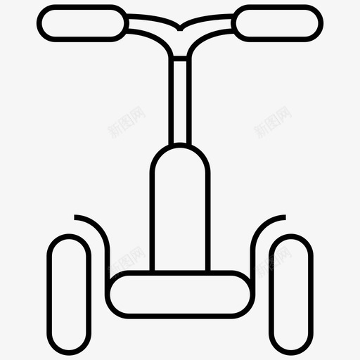 滑板车电动滑板车电子产品轮廓图标svg_新图网 https://ixintu.com 滑板车 电动滑板车 电子产品轮廓图标