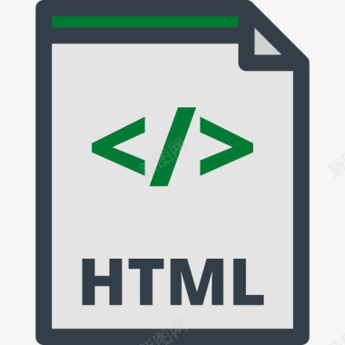 Html文件类型2线性颜色图标图标