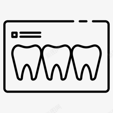 牙齿x光牙科医学图标图标