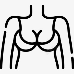 胸罩美女胸罩美女8直线型图标高清图片