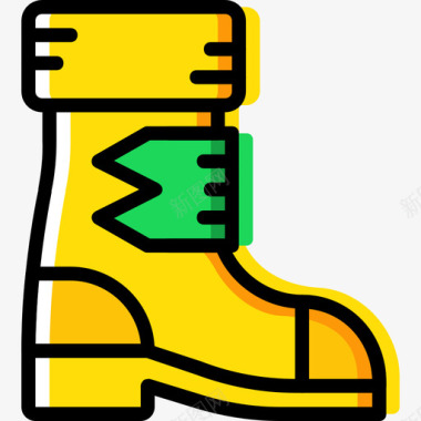 靴子冬季黄色图标图标