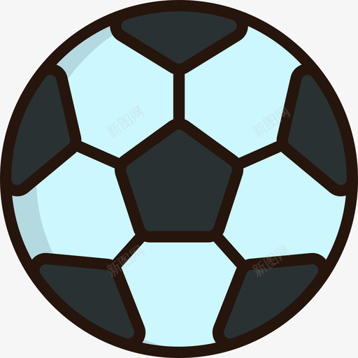 足球教育11线性颜色图标svg_新图网 https://ixintu.com 教育11 线性颜色 足球