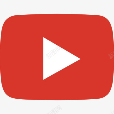 Youtube社交媒体2平面图图标图标