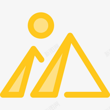 金字塔旅行19黄色图标图标