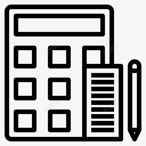 计算器纸笔金融数学图标svg_新图网 https://ixintu.com 数学 计算器纸笔 金融