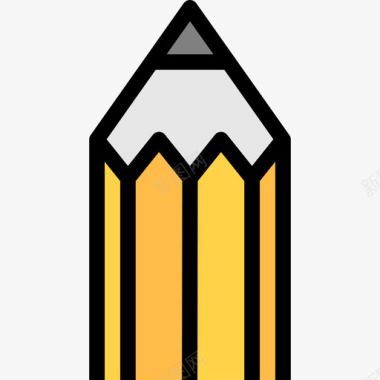 铅笔学校套装2线颜色图标图标