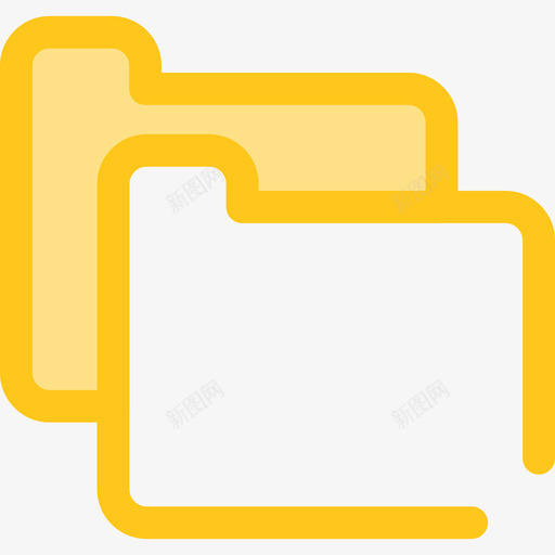 文件夹用户界面10黄色图标svg_新图网 https://ixintu.com 文件夹 用户界面10 黄色