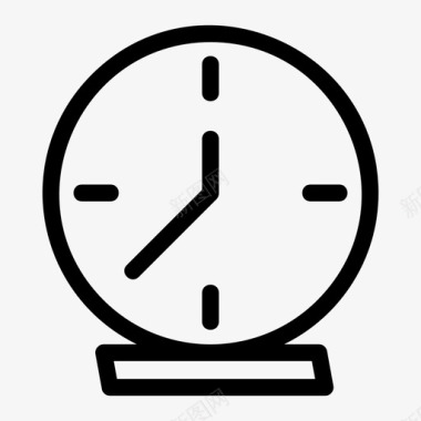 正方形时钟时间图标图标