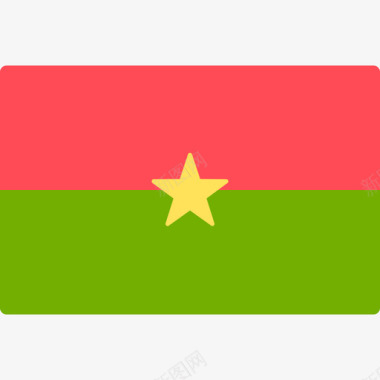 布基纳法索国际旗帜长方形图标图标