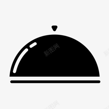 食品罩餐桌厨房图标图标