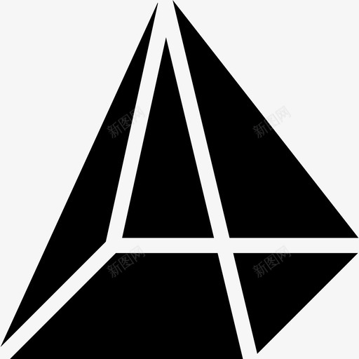 金字塔形状5填充图标svg_新图网 https://ixintu.com 填充 形状5 金字塔