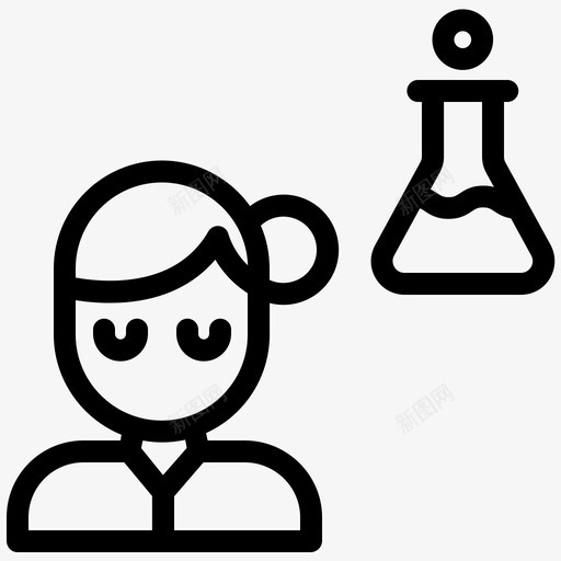 学生化学课程图标svg_新图网 https://ixintu.com 化学 学生 教师 教育 课程