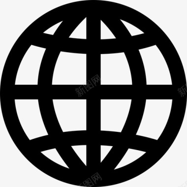 世界网格业务图标字形线性图标