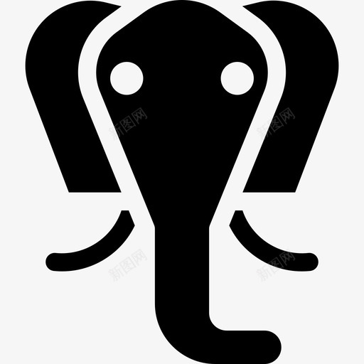 大象动物12填充图标svg_新图网 https://ixintu.com 动物12 填充 大象