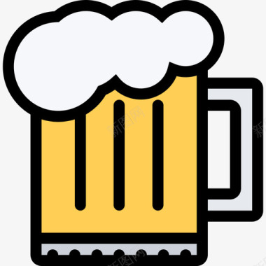 品脱啤酒派对7彩色图标图标