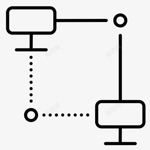 点对点计算机连接图标svg_新图网 https://ixintu.com p2p 加密货币 点对点 计算机 连接