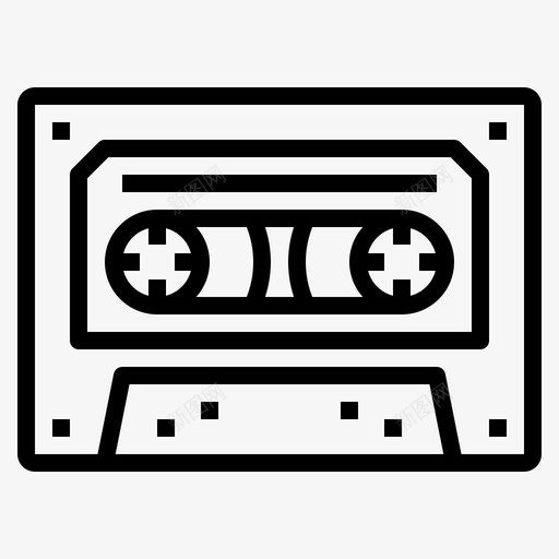 盒式磁带音乐复古图标svg_新图网 https://ixintu.com 复古 歌曲 盒式磁带 音乐 音乐和多媒体