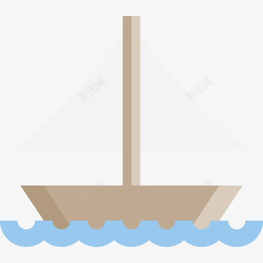 船冒险和旅行彩色扁平图标svg_新图网 https://ixintu.com 冒险和旅行彩色 扁平 船