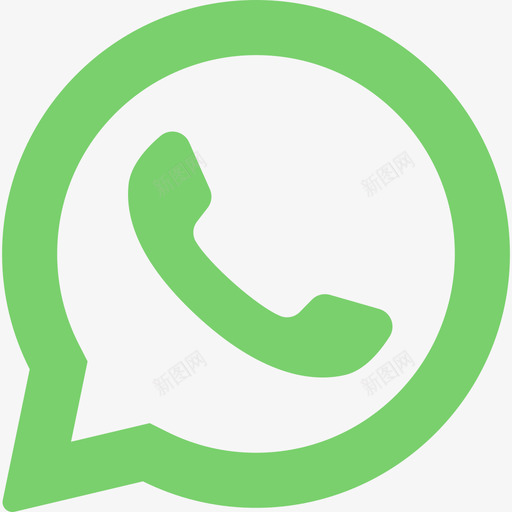 Whatsapp社交媒体徽标2扁平图标svg_新图网 https://ixintu.com Whatsapp 扁平 社交媒体徽标2