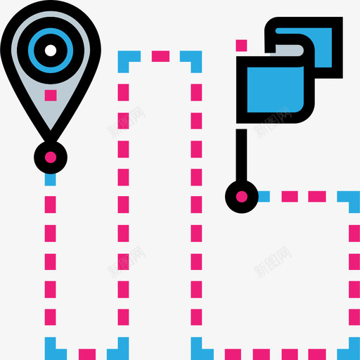 路线位置4线颜色图标svg_新图网 https://ixintu.com 位置4 线颜色 路线