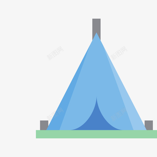 帐篷探险和旅行彩色扁平图标svg_新图网 https://ixintu.com 帐篷 扁平 探险和旅行彩色