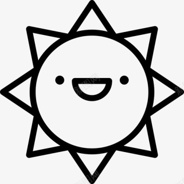 太阳自然线包图标图标