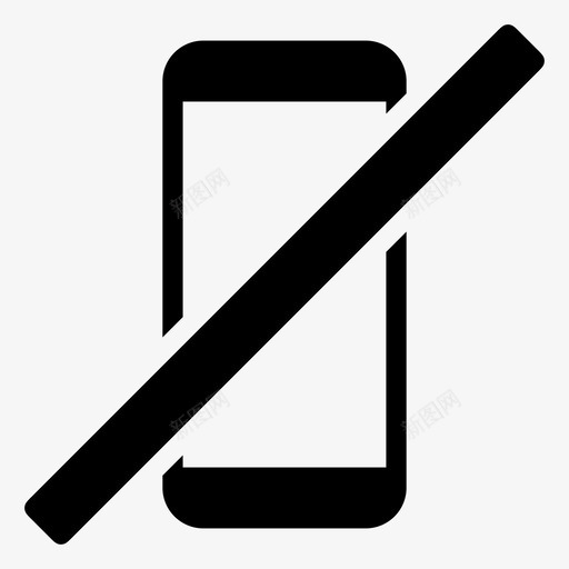 没有电话没有智能手机禁止图标svg_新图网 https://ixintu.com 没有智能手机 没有电话 禁止