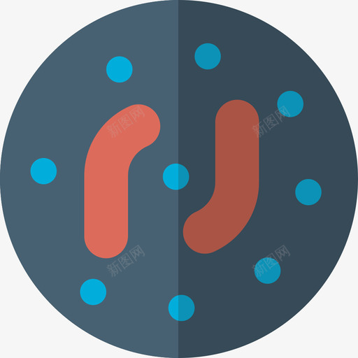 细菌科学研究5扁平图标svg_新图网 https://ixintu.com 扁平 科学研究5 细菌