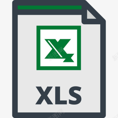 Xls文件类型2线性颜色图标图标