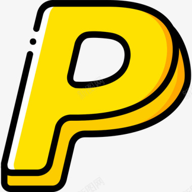 Paypal社交媒体4黄色图标图标