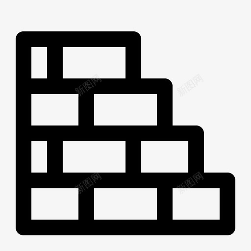 砖构造图案图标svg_新图网 https://ixintu.com 图案 墙 对象线图标集 构造 砖