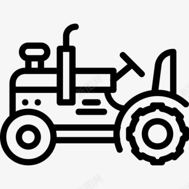 拖拉机农耕5直线图标图标