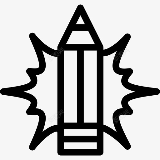 铅笔学校图标集直线svg_新图网 https://ixintu.com 学校图标集 直线 铅笔