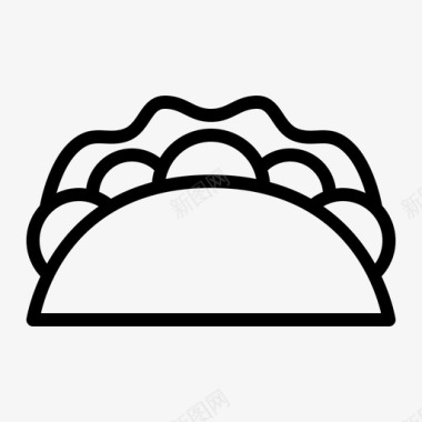 墨西哥玉米卷食物墨西哥玉米饼图标图标
